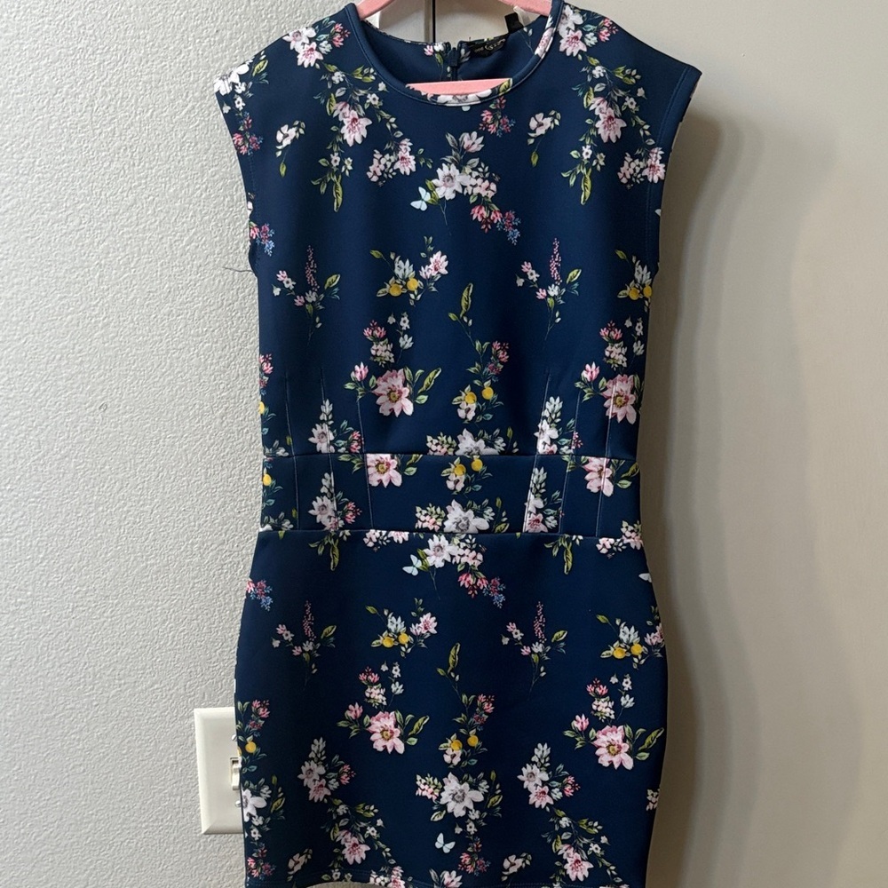 Girls guess pencil Floral Navy Dress